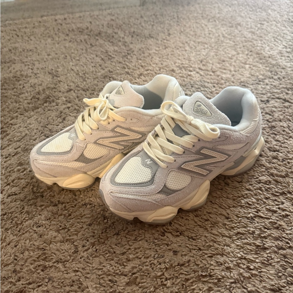 New Balance 9060 Beige and Light Gray Sneakers